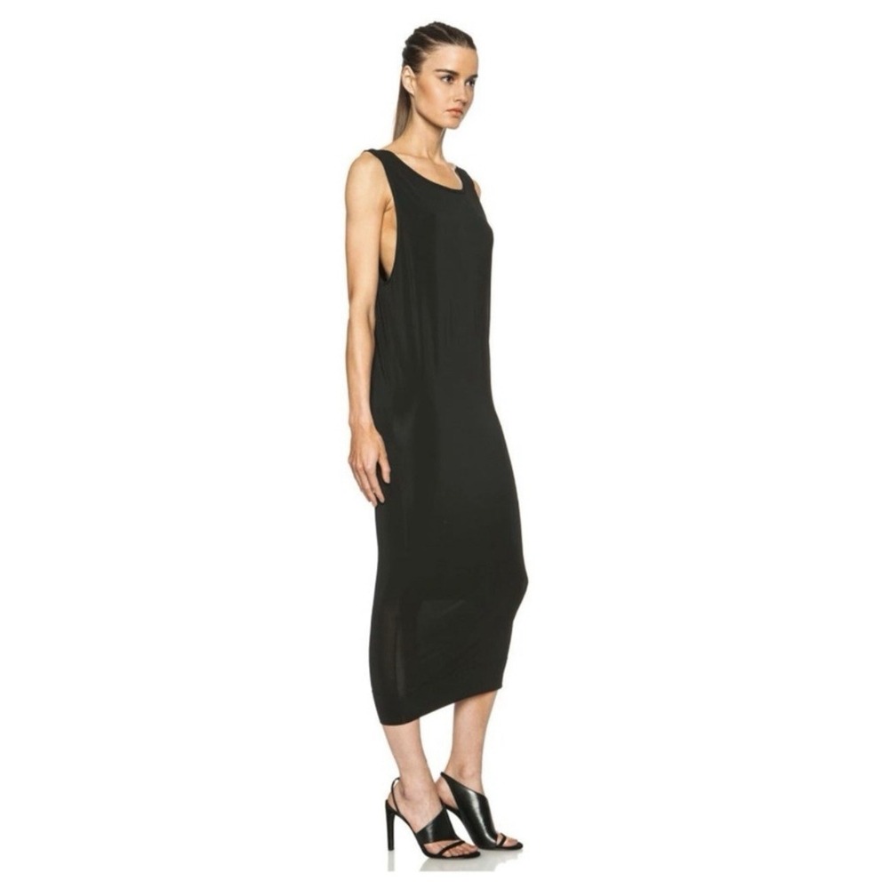 HELMUT LANG Faint Black Sleeveless Midi Dress Sz M - Picture 3 of 10